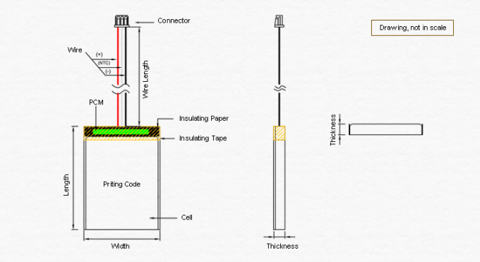 JP602540-5C 3,7 V 550mah Lipo Batterie 10.4g für elektronische Ausrüstung 3