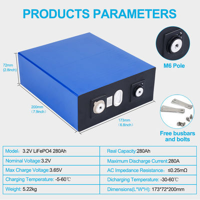 3.2Volt 280ah 1C Custom Lithium Ion Battery Packs For Power Solar System