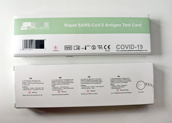 Schnelle Test-Karte des Antigen-SARS-CoV-2 (Selbst-Prüfung), schnelle Test-Ausrüstungen, bedienungsfreundlich